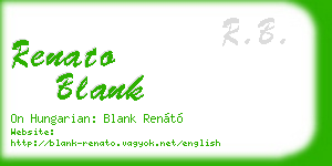 renato blank business card